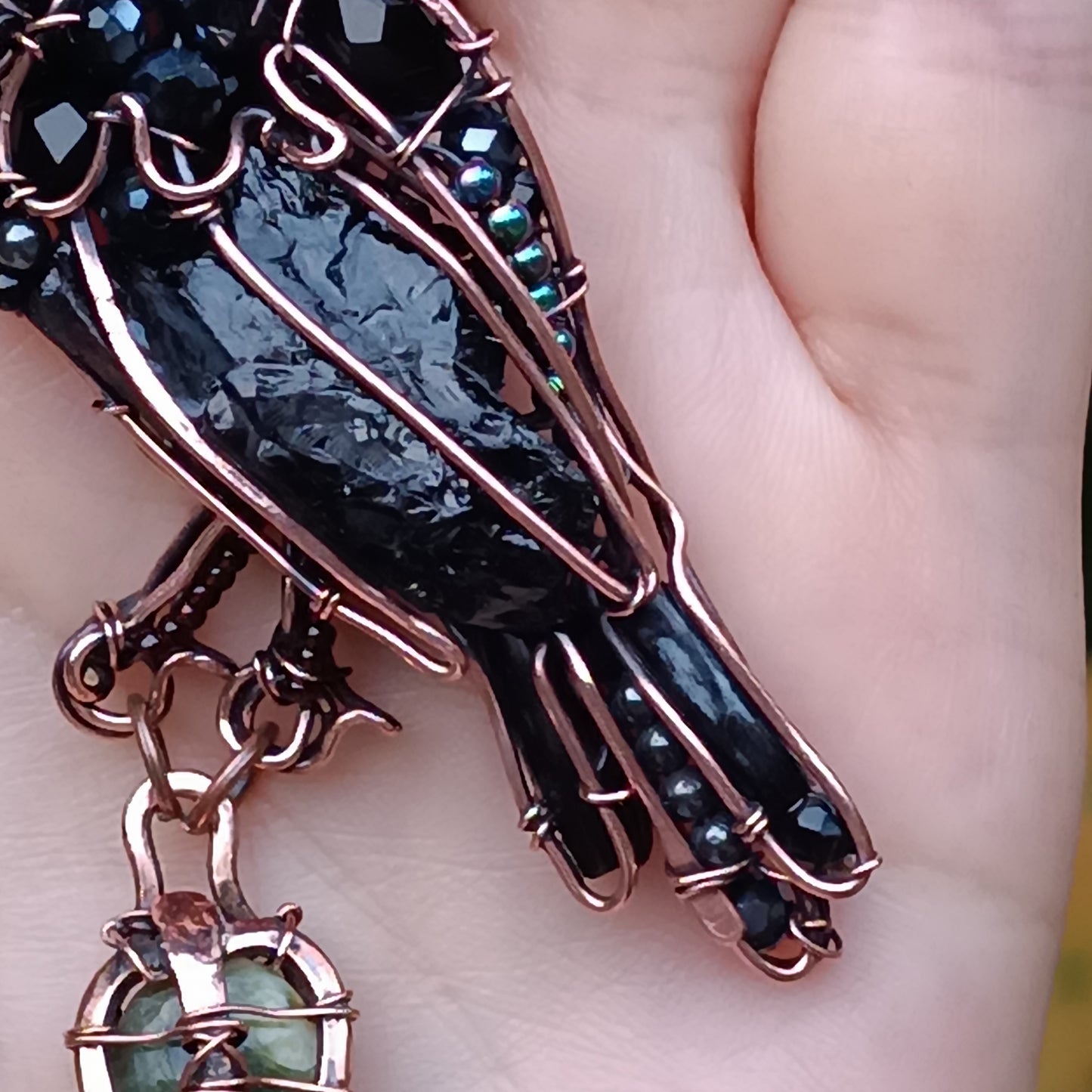 Raven necklace