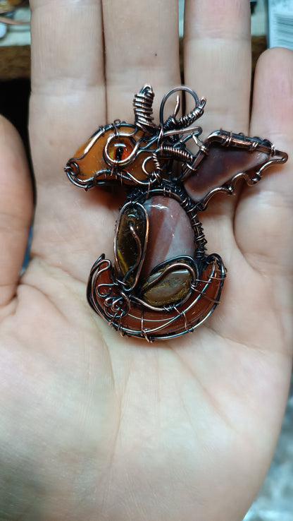 Baby dragon necklace