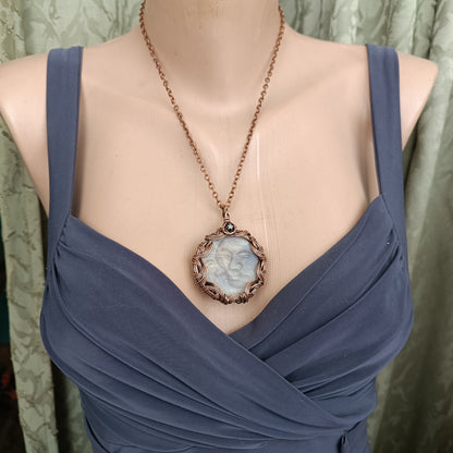 Sun and moon necklace