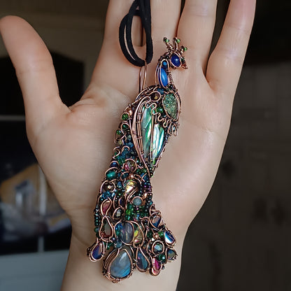 Peacock necklace