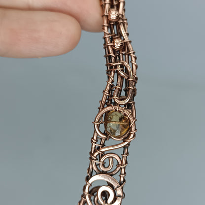 Bee and honey combs Collar necklace