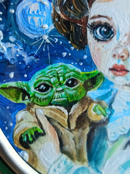 My inner child. Princess of the Galaxy. Painting in the clock.