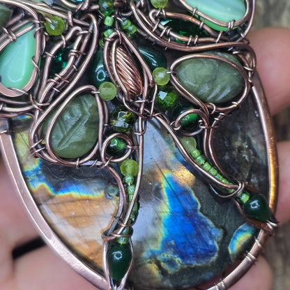 Luna moth necklace