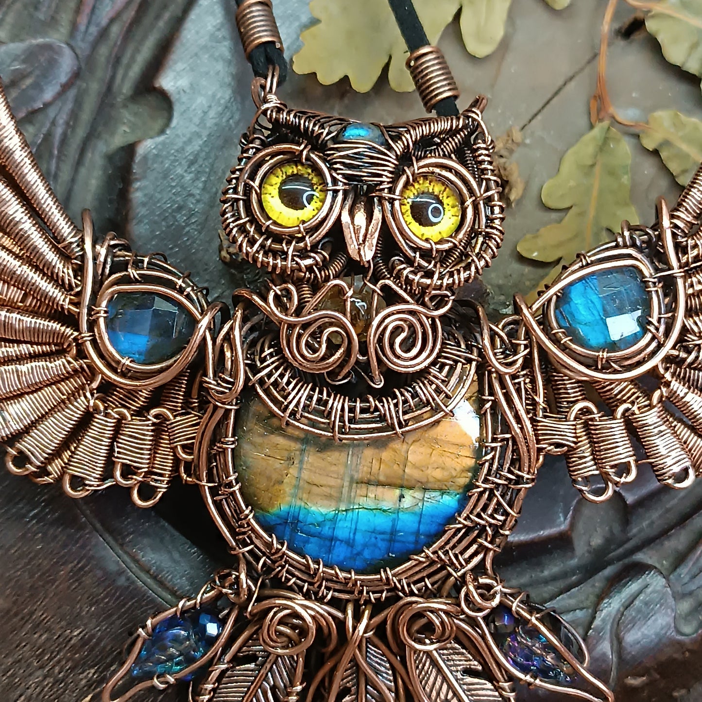 Statement Owl amulet necklace 🦉🪶