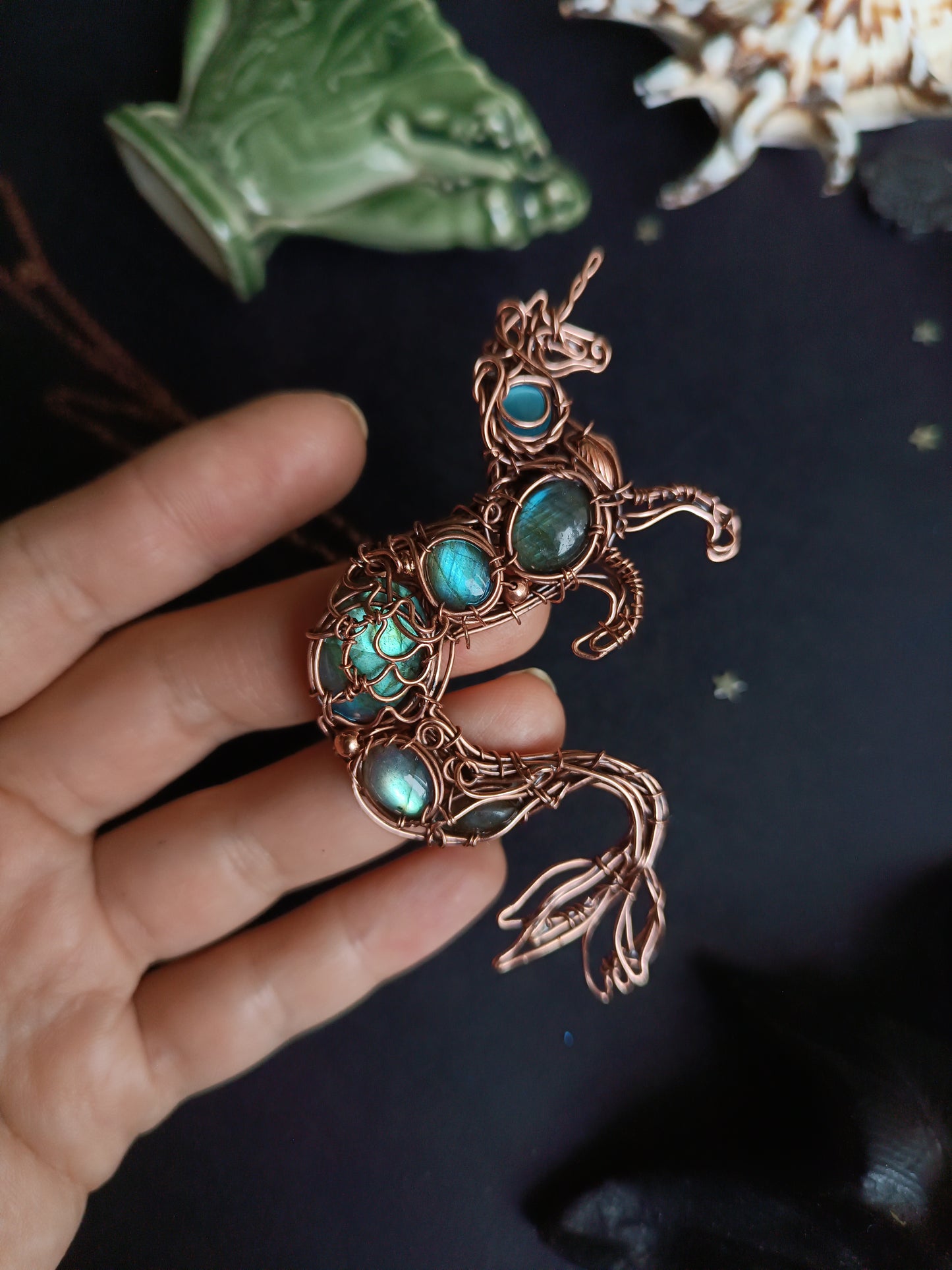Water horse. Kelpie pendant.