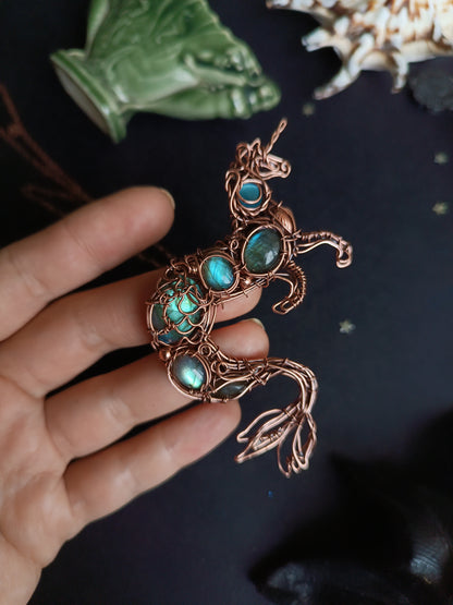 Water horse. Kelpie pendant.