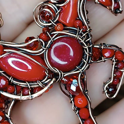 Red horse pendant.