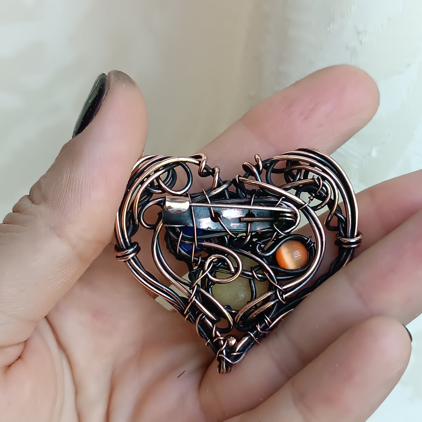 For Debbie. Paw heart pin.