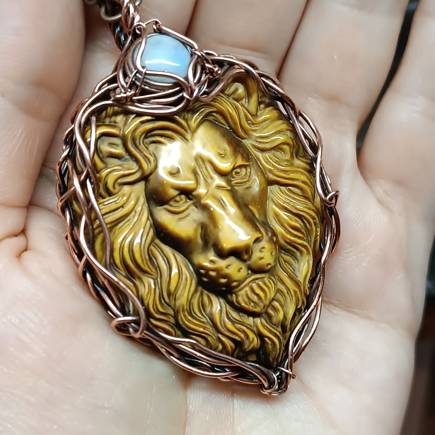 For Megan. Lion head necklace.