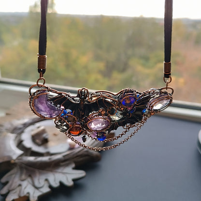 Amethyst moon tango necklace