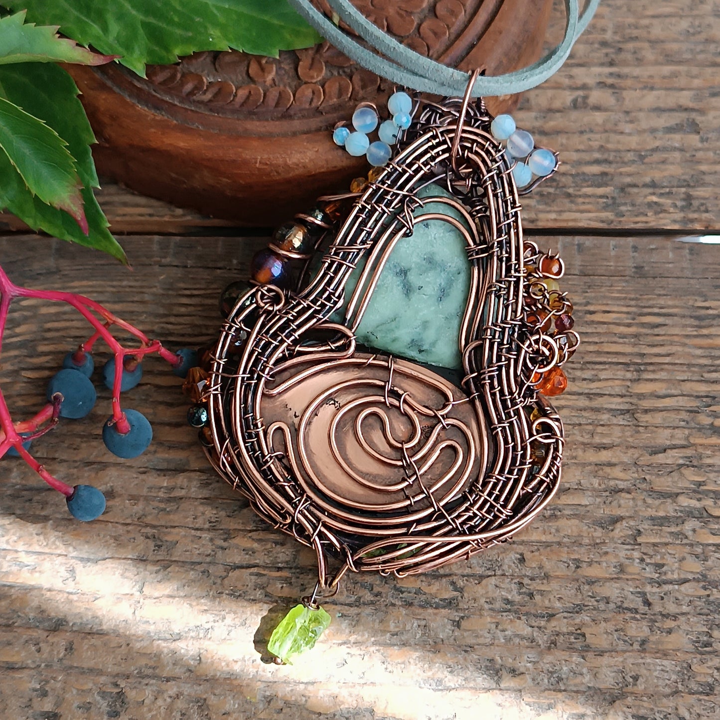 Wire wrapped necklace