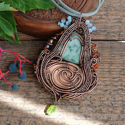 Wire wrapped necklace