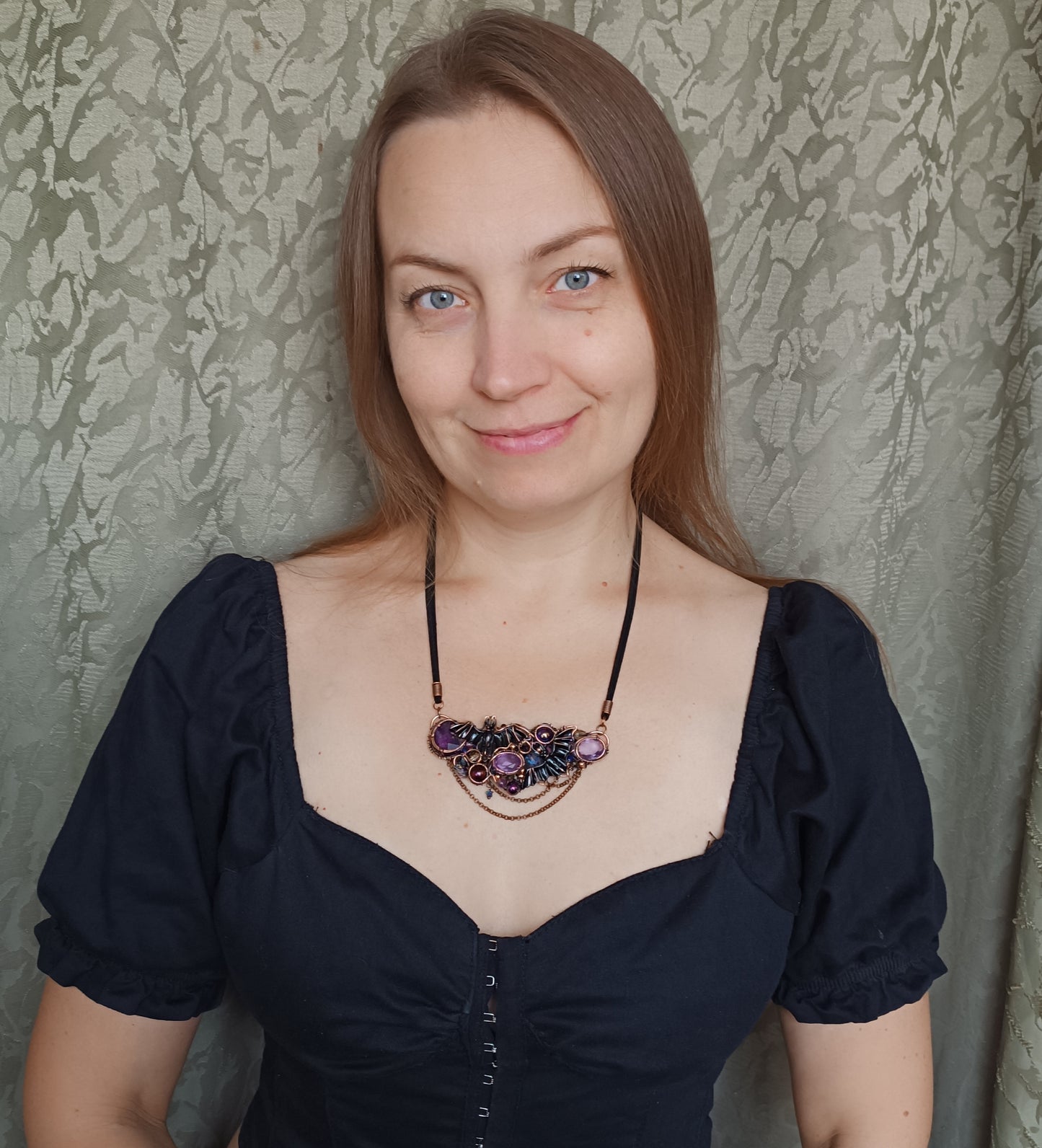 Amethyst moon tango necklace