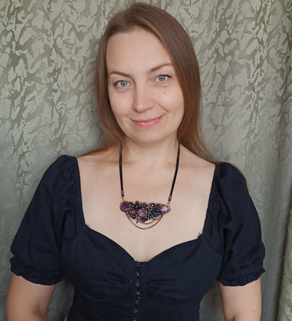 Amethyst moon tango necklace