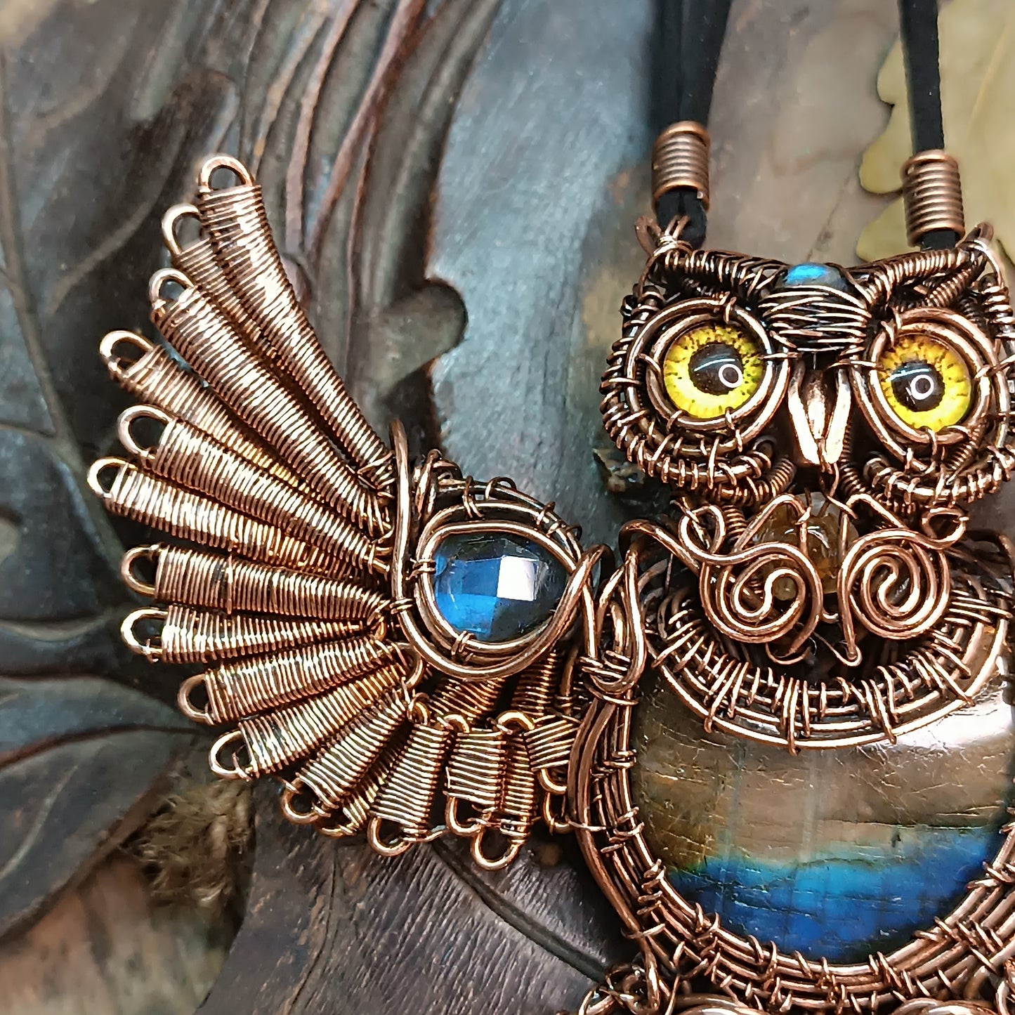 Statement Owl amulet necklace 🦉🪶