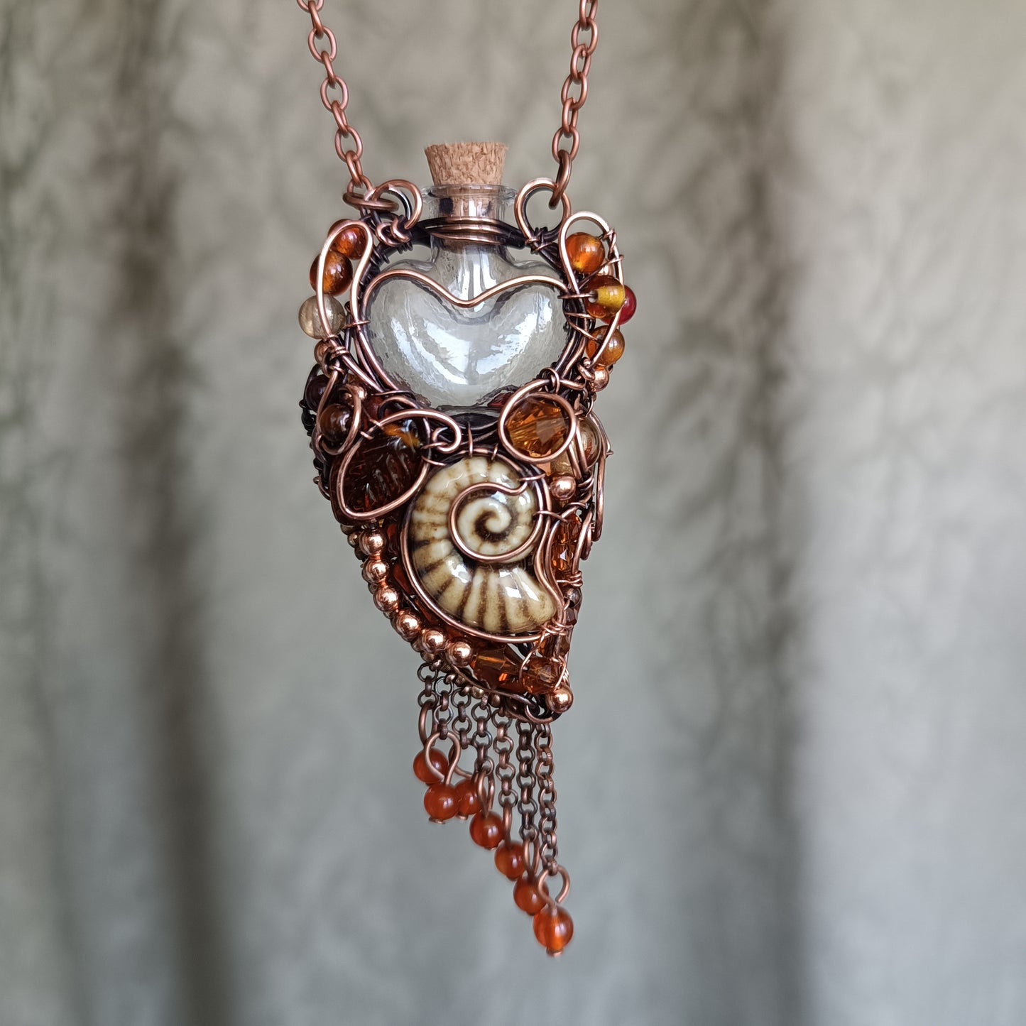 Beaded autumn necklace