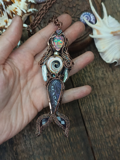Aurora mermaid necklace🧜💜
