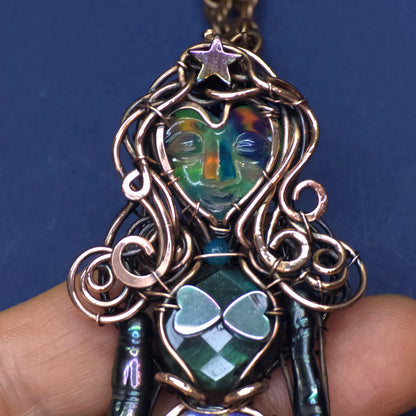 Aurora mermaid necklace
