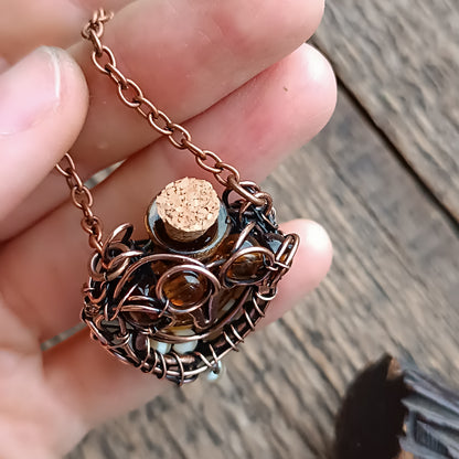For Susan. Paw vial pendant