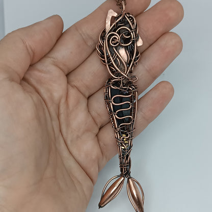Abalone mermaid necklace