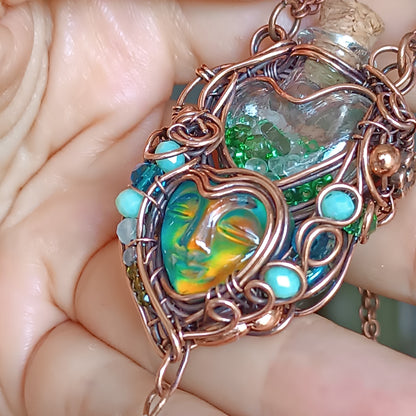 Aurora fairy. Vial necklace