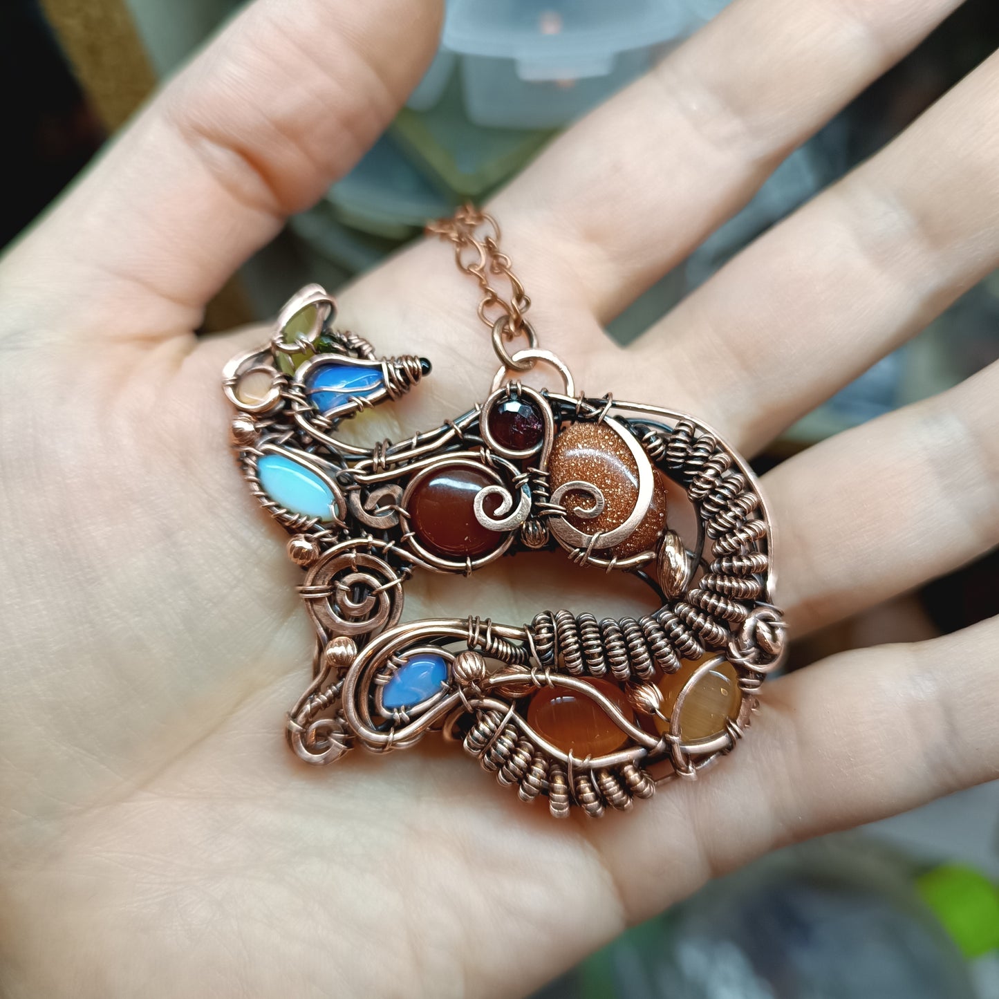 For Eustacia. Foxy necklace.