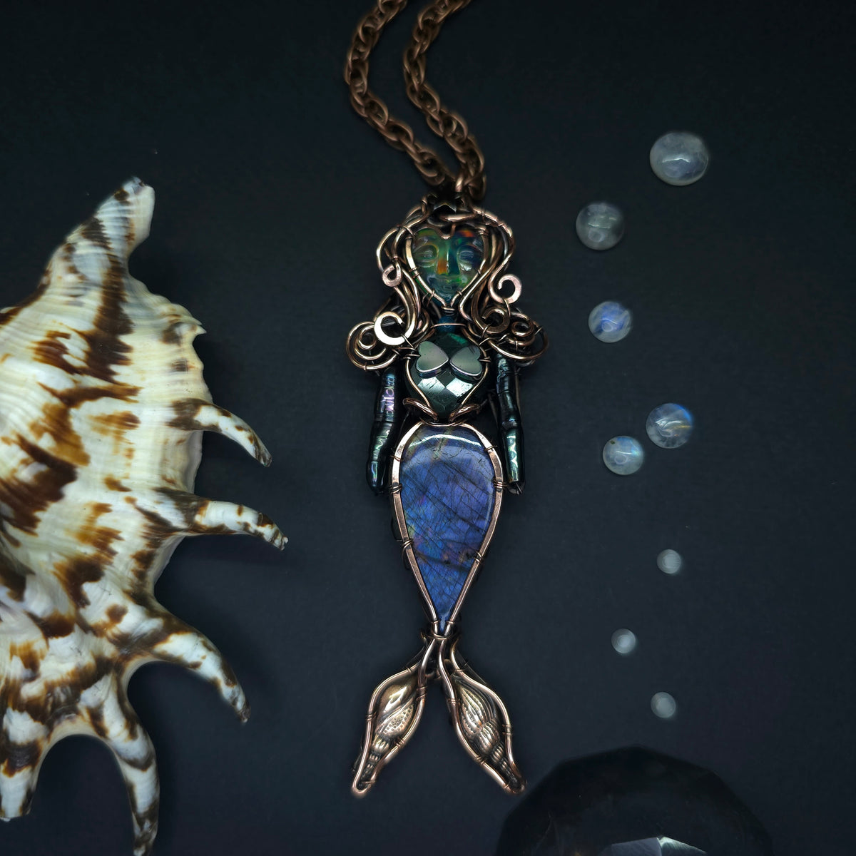 Aurora mermaid necklace
