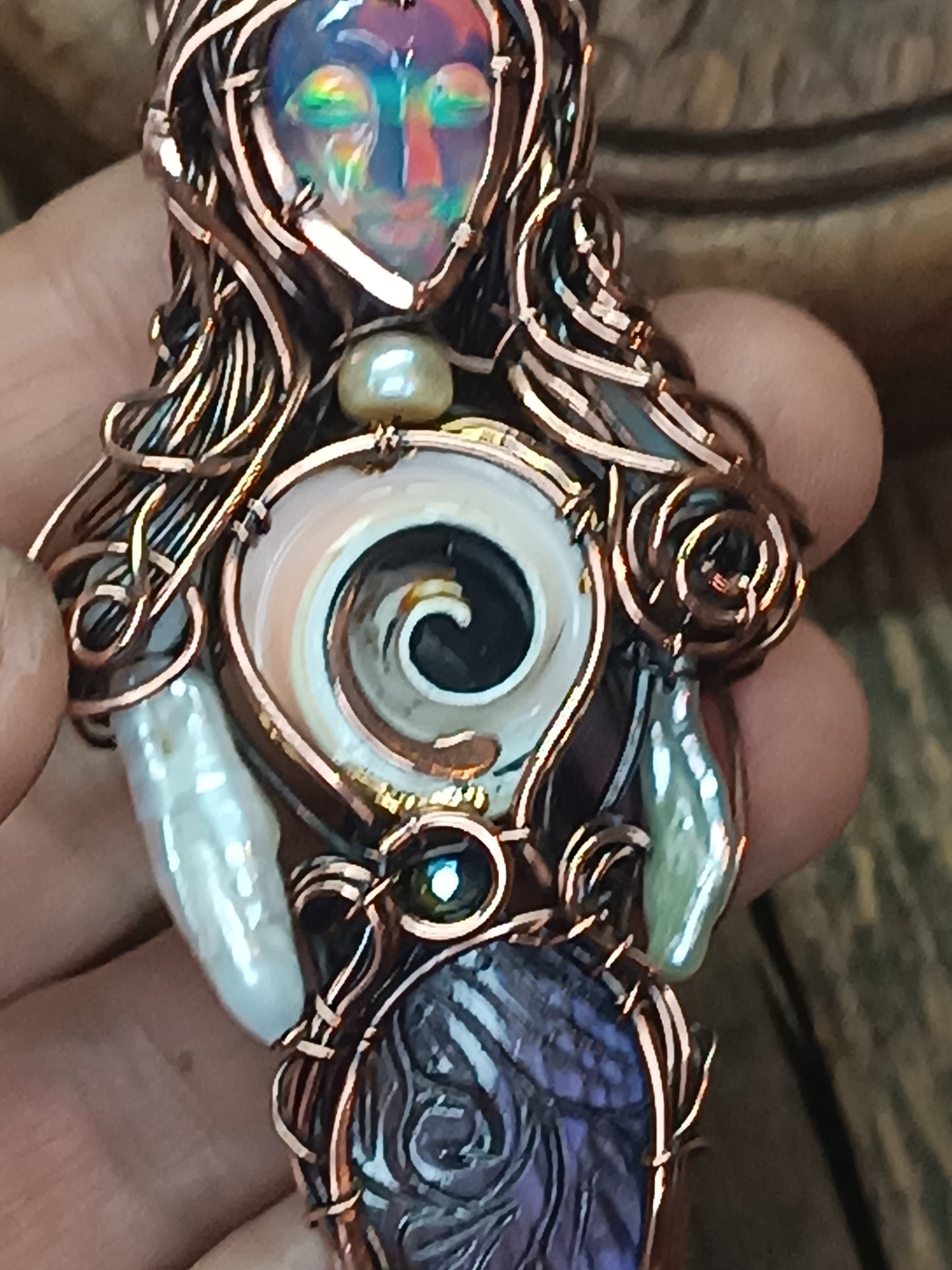 Aurora mermaid necklace🧜💜