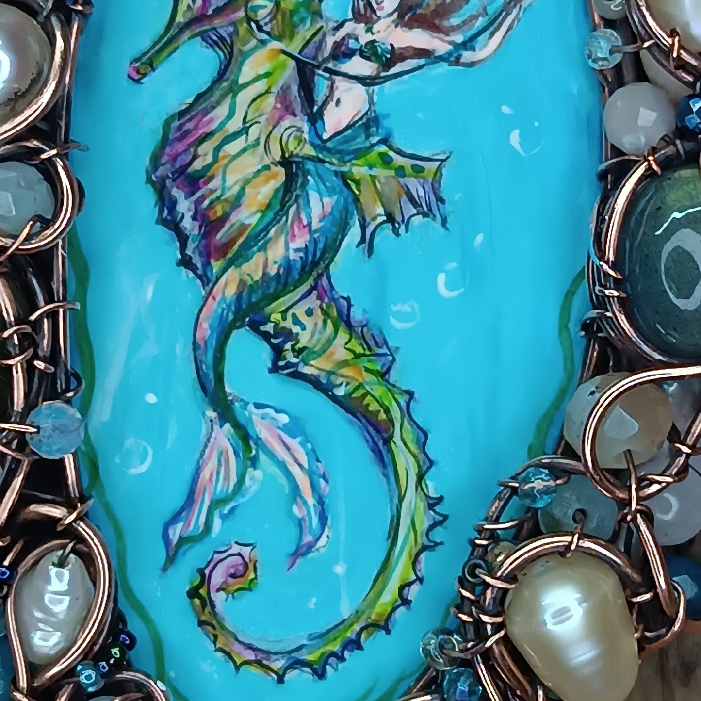 Mermaid and Seahorse necklace.