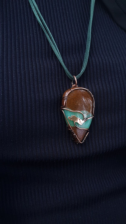 Diver in the underwater cave pendant