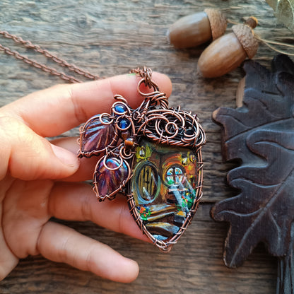 Squirrel's house necklace