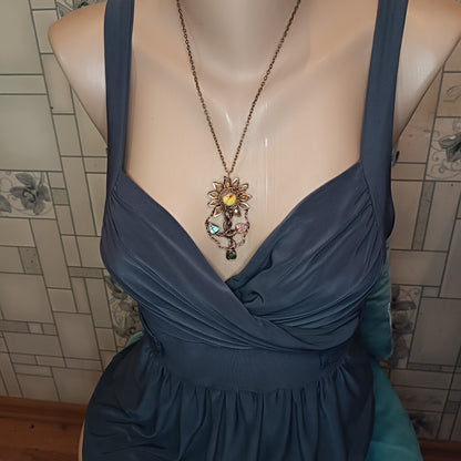 Sunflower necklace