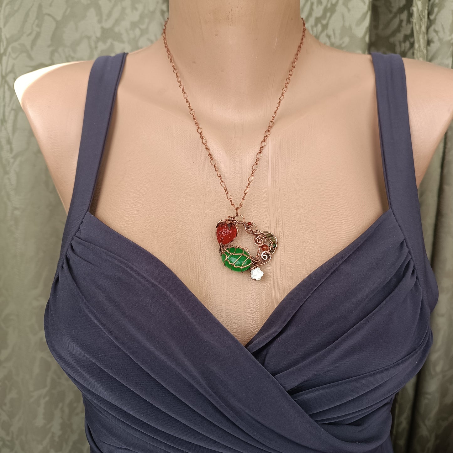 For Eustacia. Strawberry necklace