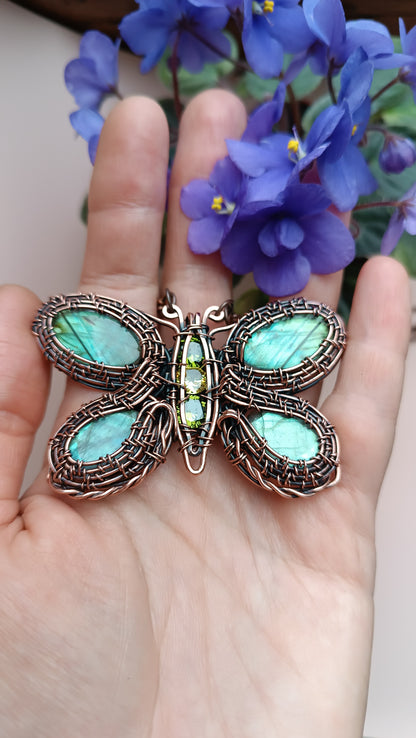 For Jacki. Copper butterfly necklace.