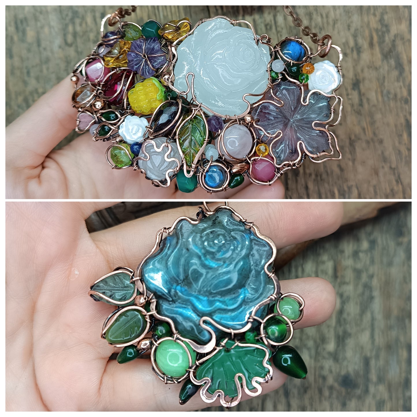For Maggie. 2 necklaces and the earrings.