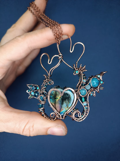 "Love you!" Dragons necklace.