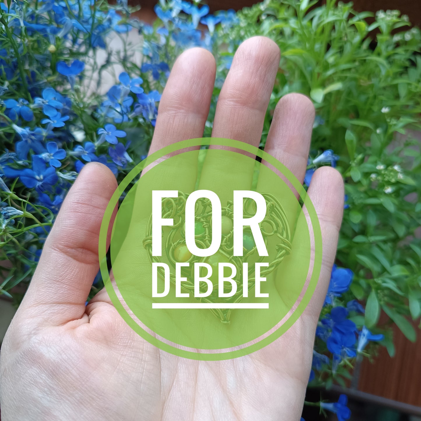 For Debbie. Paw heart pin.