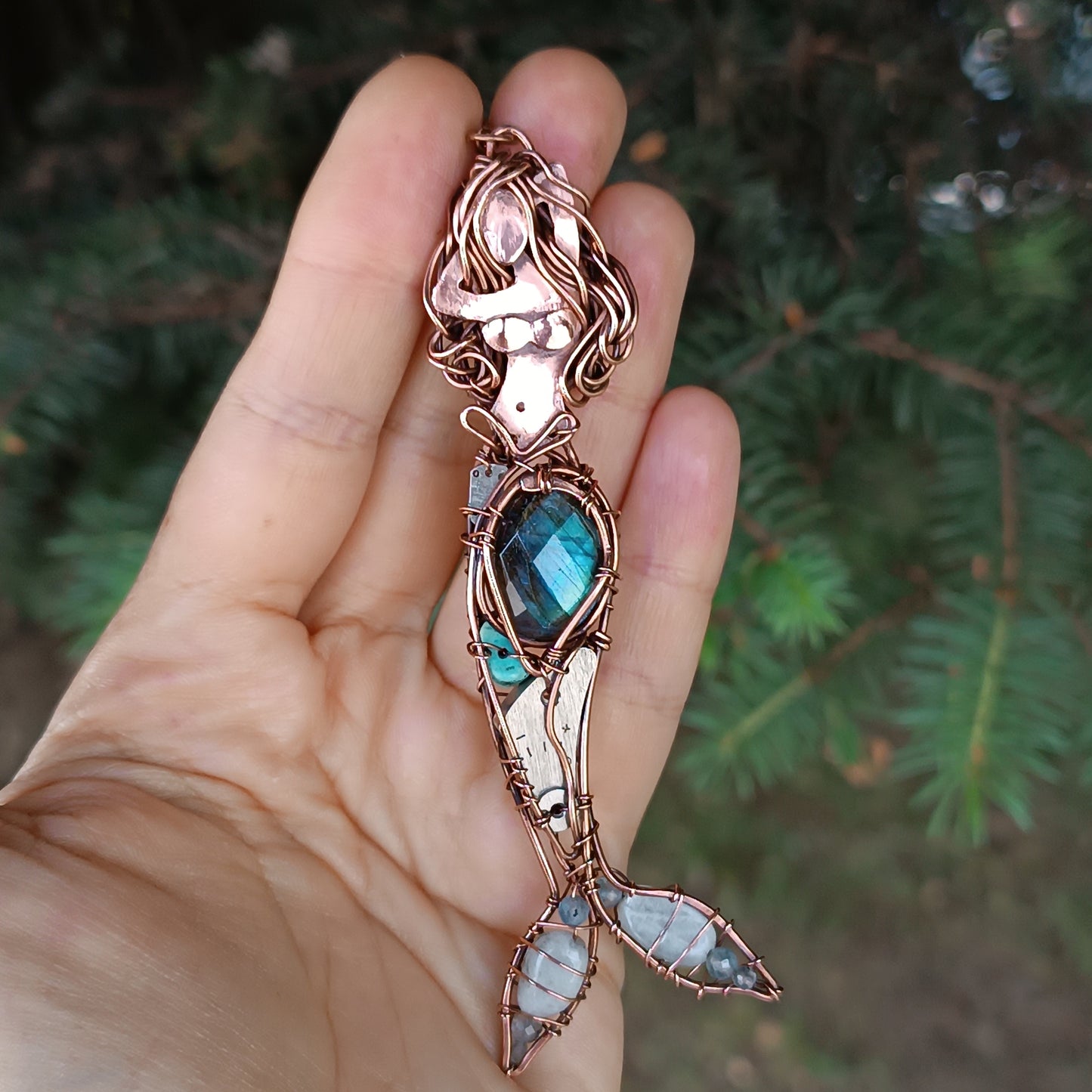 Elegant mermaid pendant