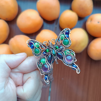 Wild grapes garden butterfly necklace 🍇🦋