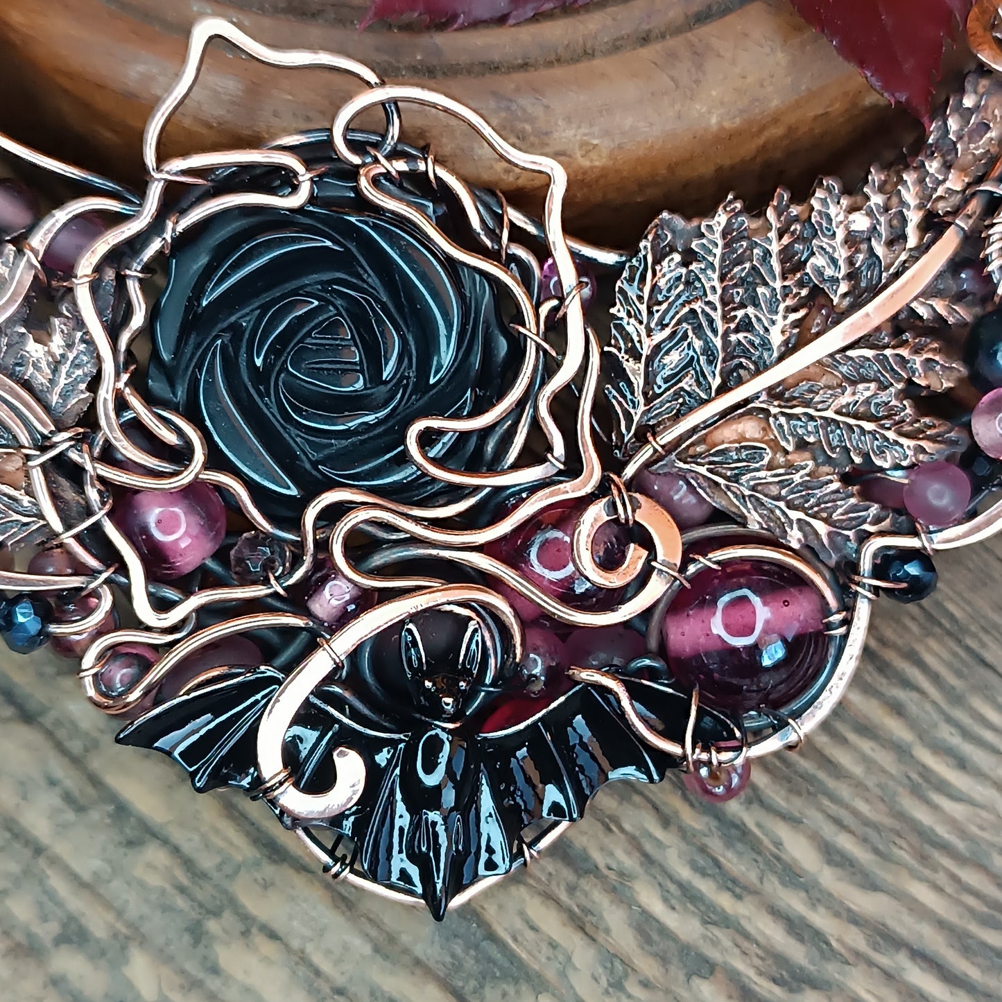 Night Queen. Statement necklace