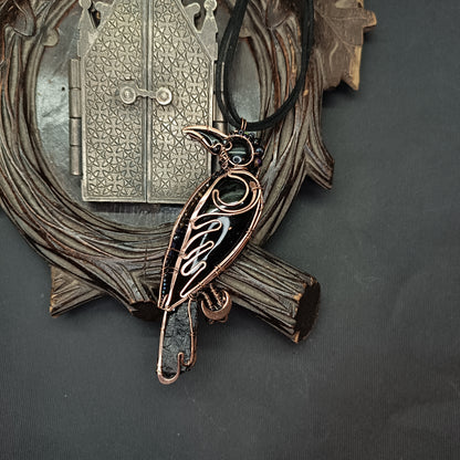 Midnight keeper. Raven necklace