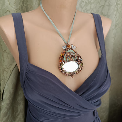 Wire wrapped necklace