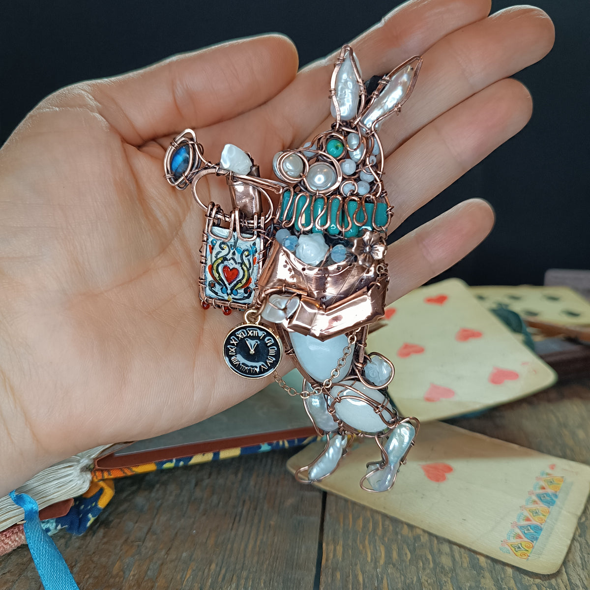 He's late for a super important date! 🐇🪊⏱️