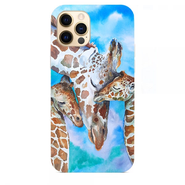 Giraffe Love watercolor DIGITAL download