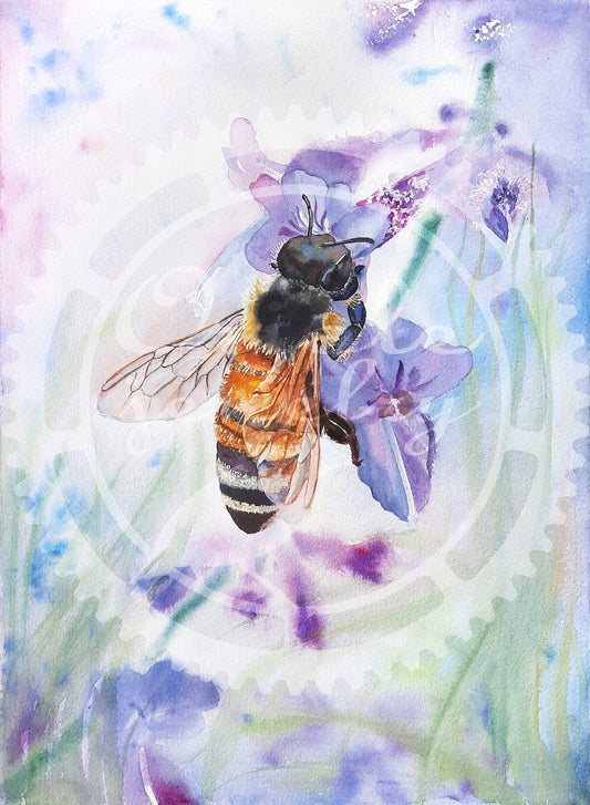 Bee in lavender DIGITAL download