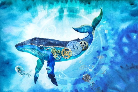 Steampunk whale DIGITAL download