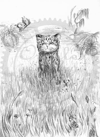 Charcoal kitten DIGITAL download