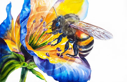 Bee pollinating DIGITAL download